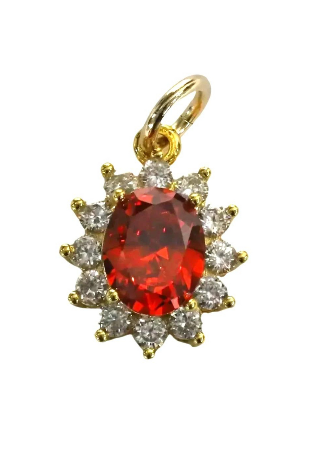 Allison Avery  Gemstone Charm - Gold/Garnet