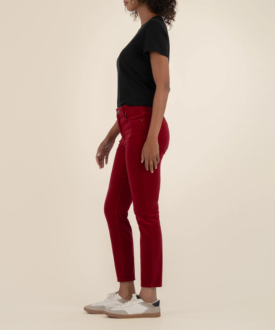 Kut From the Kloth Charlize High Rise Fab Ab Cigarette Leg-Raw Hem Jeans