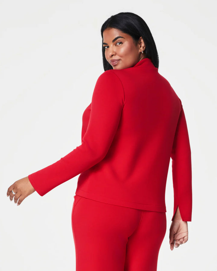 Spanx AirEssentials Mock Pullover - Red