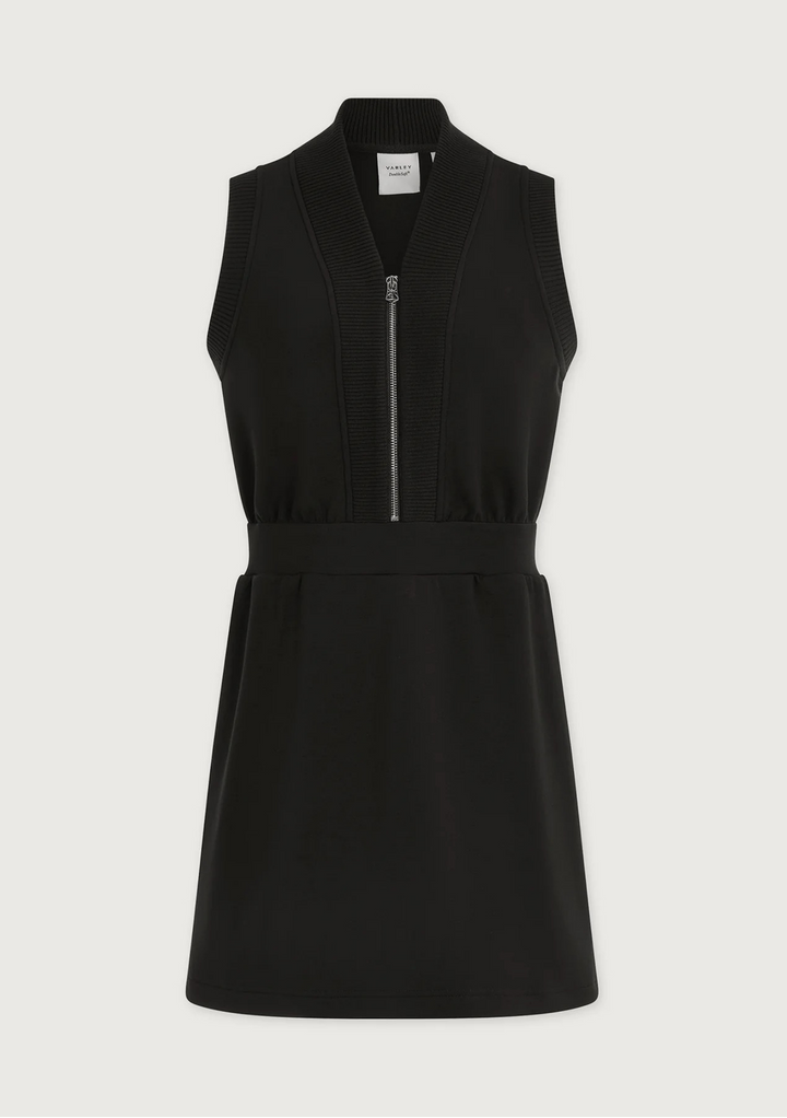 Varley Polyanna Half Zip Dress - Black