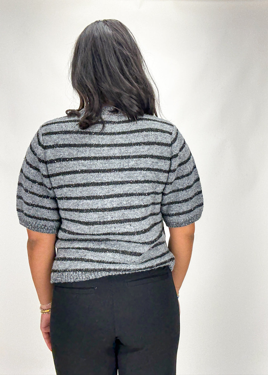 Sanctuary Clothing Short Sleeve Shine Sweater Tee