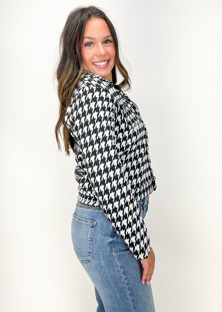 Dolcezza Kelsey Houndstooth Jacket
