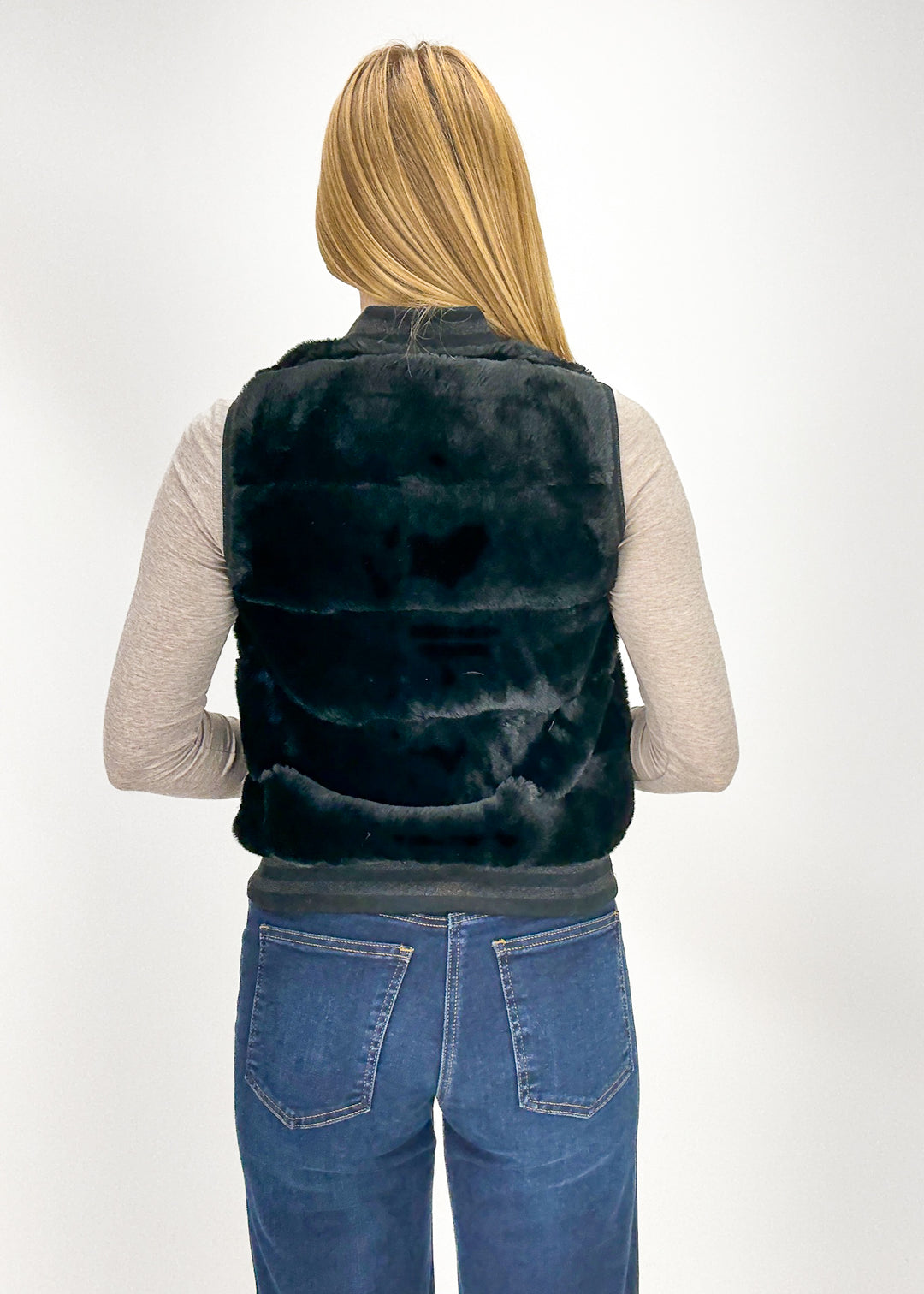 Collegiate Faux Fur Vest