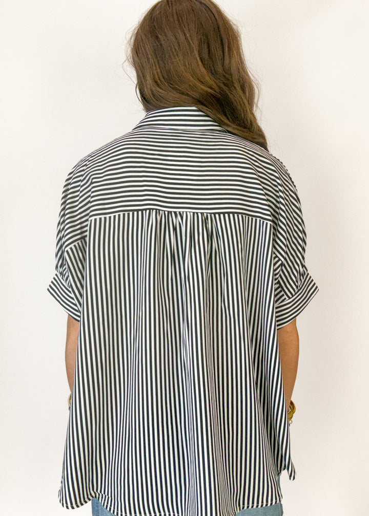Emily Oversized Button Down - Black
