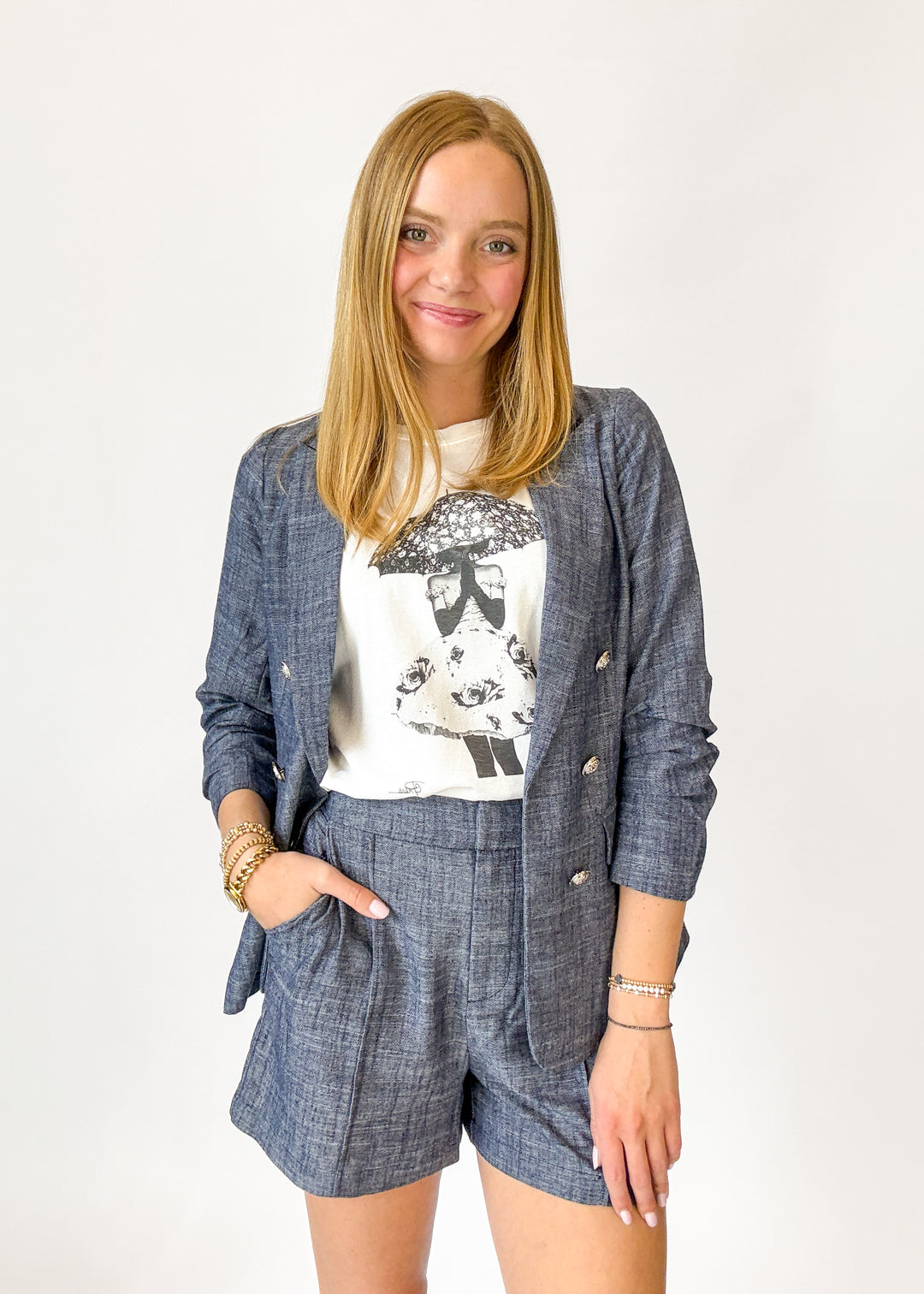 Ella Denim Blazer