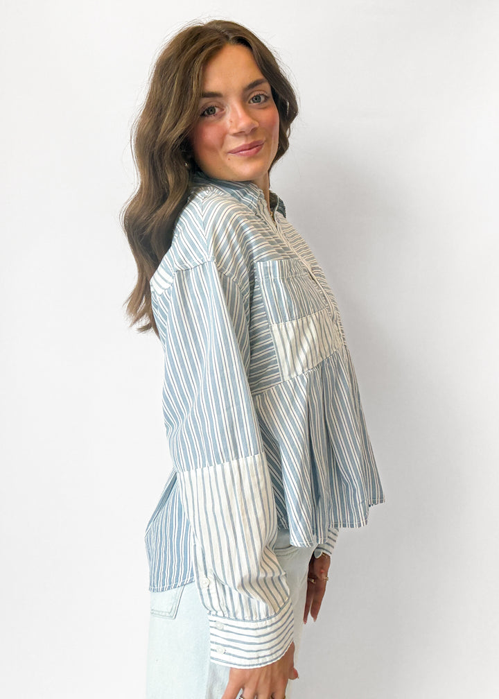Free People Annie Babydoll Button Down