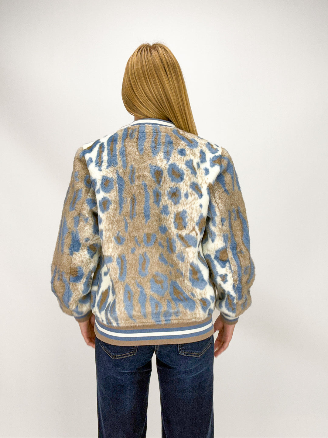 Haylee Leopard Reversible Bomber Jacket