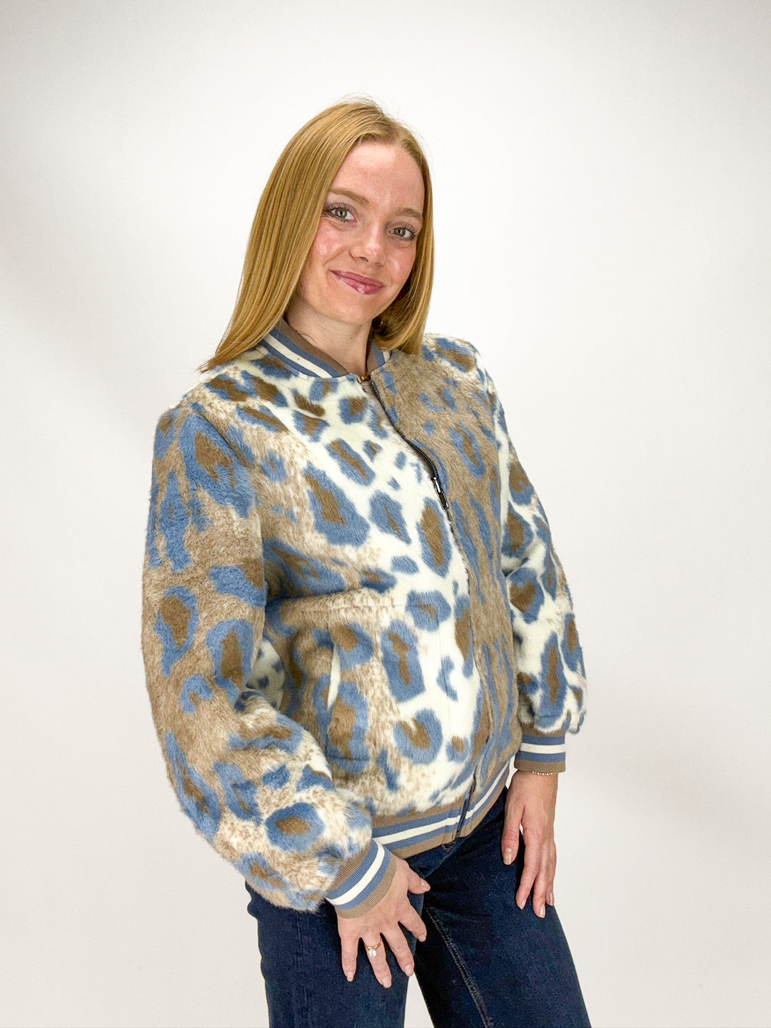 Haylee Leopard Reversible Bomber Jacket