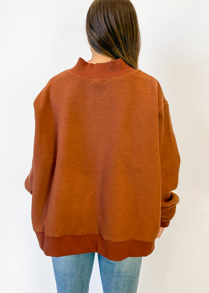 Good Day 2-Sided Mock Neck Sweatshirt