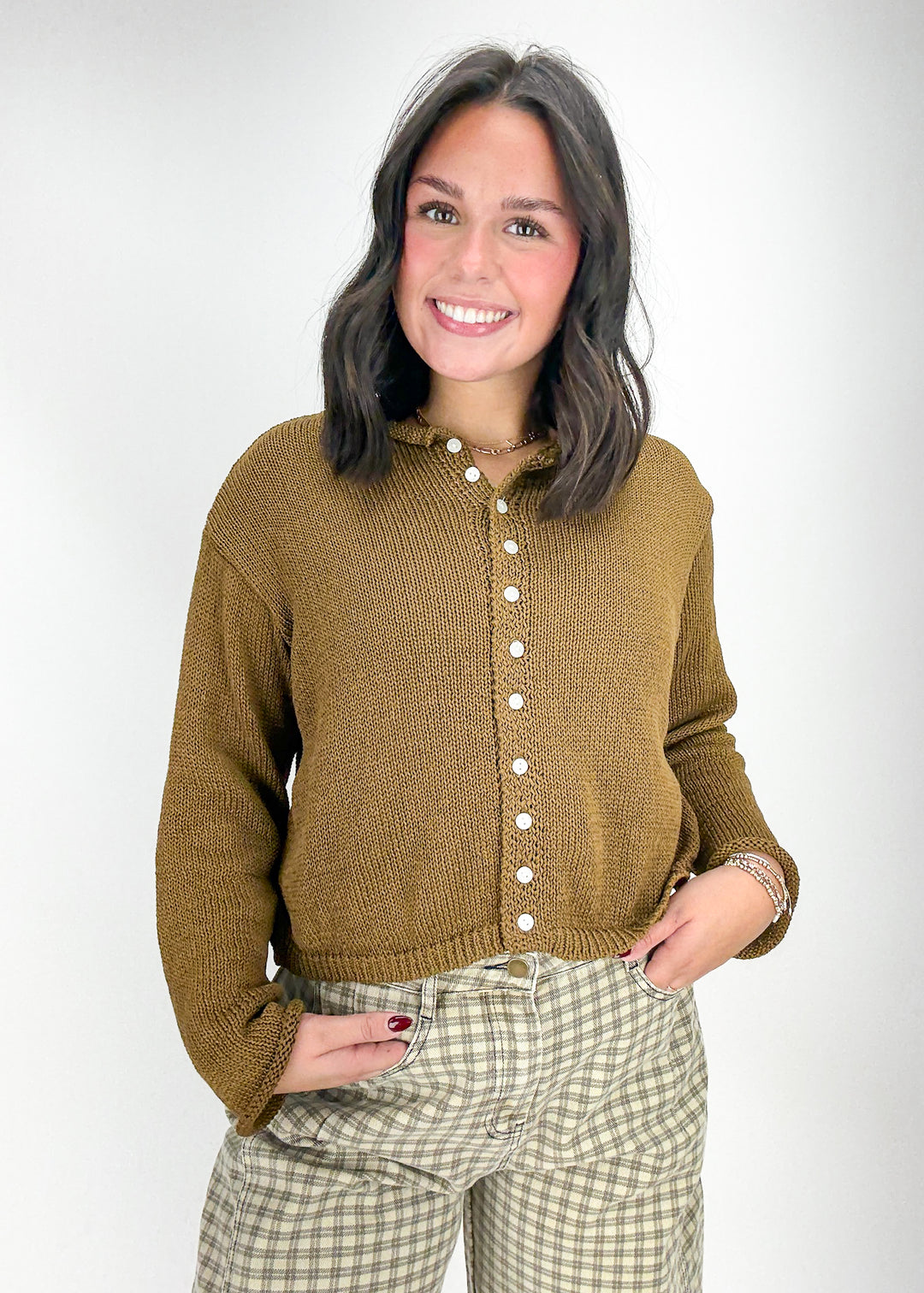 Teddy Button Front Cardigan