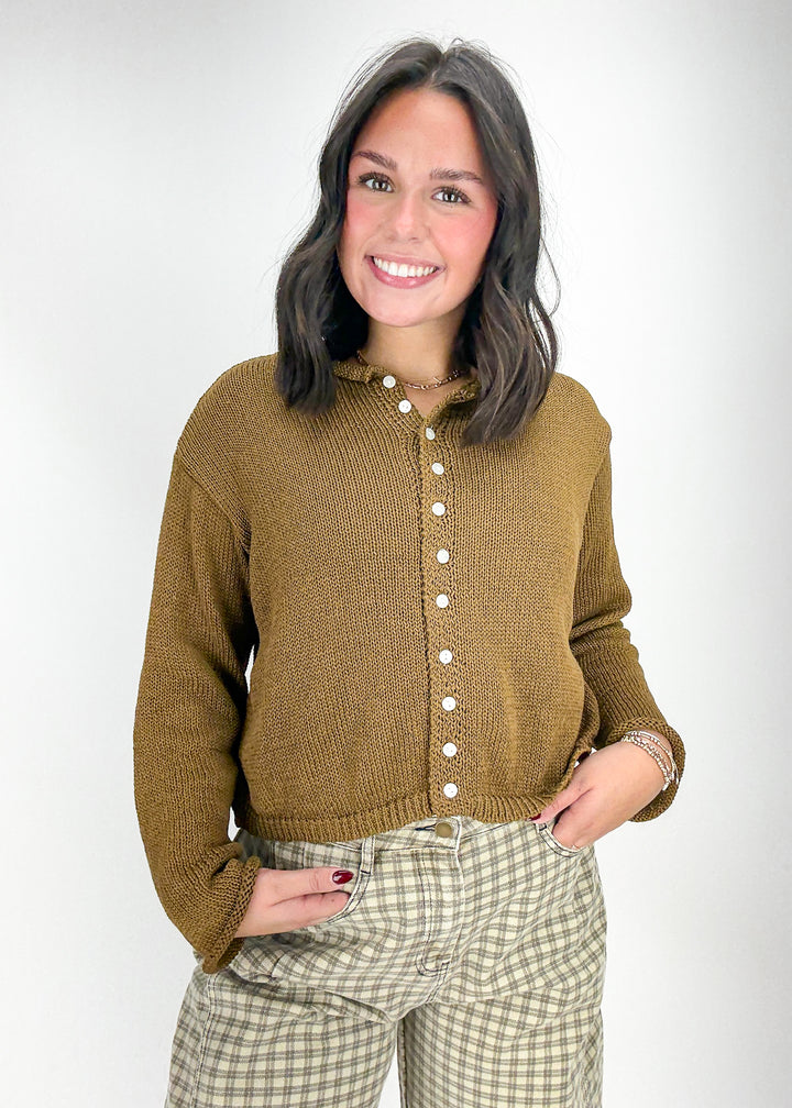 Teddy Button Front Cardigan