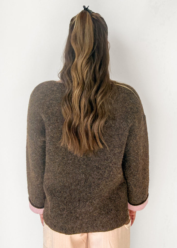 Kara Contrast Cuff Knit Sweater