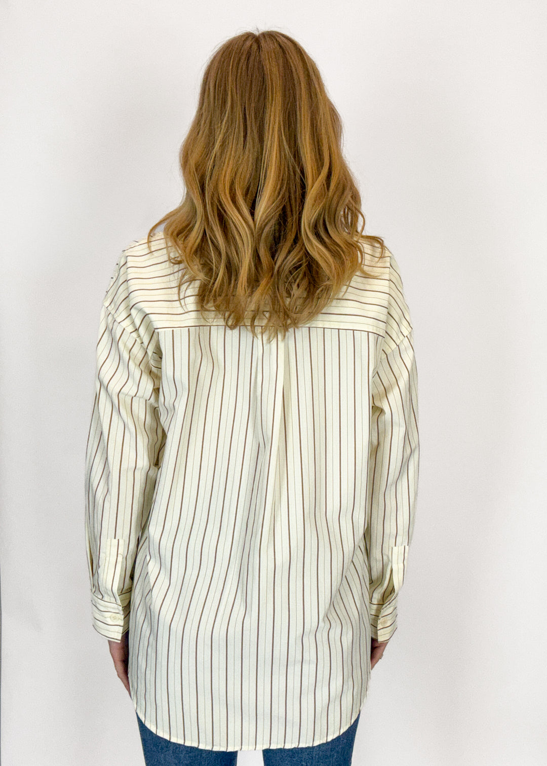 Margie Striped Button Down - Yellow