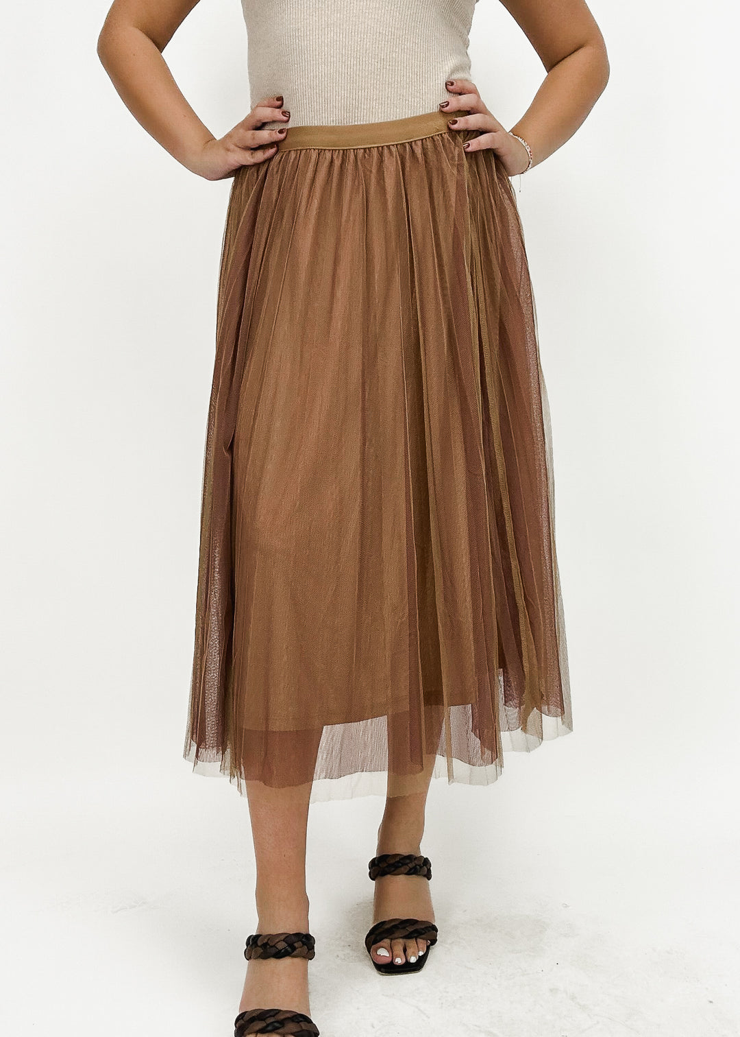 Juliet Pleated Midi Skirt