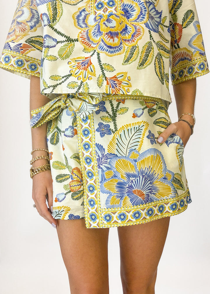Monica Floral Wrap Skort