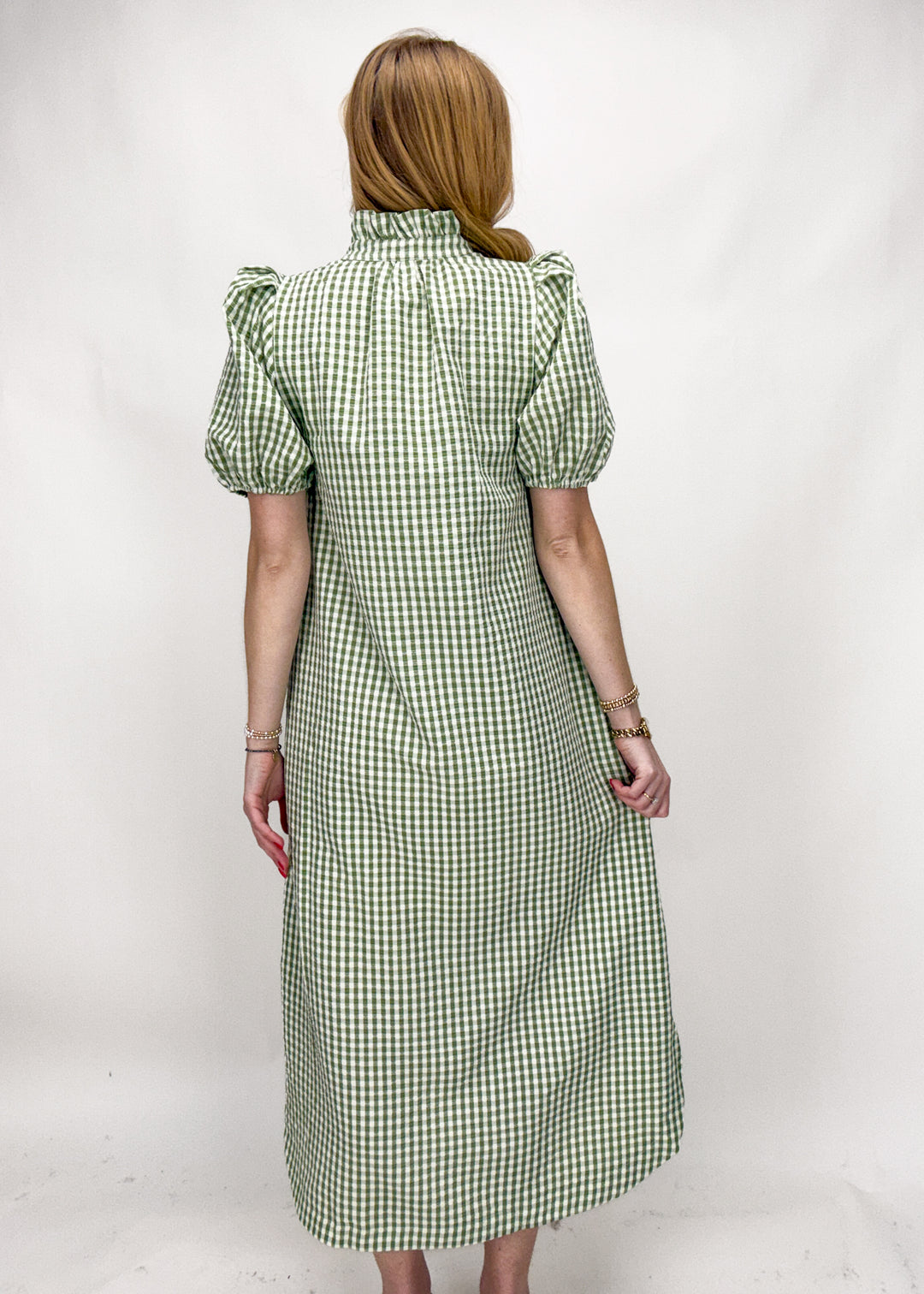 Sylvie Gingham Midi Dress