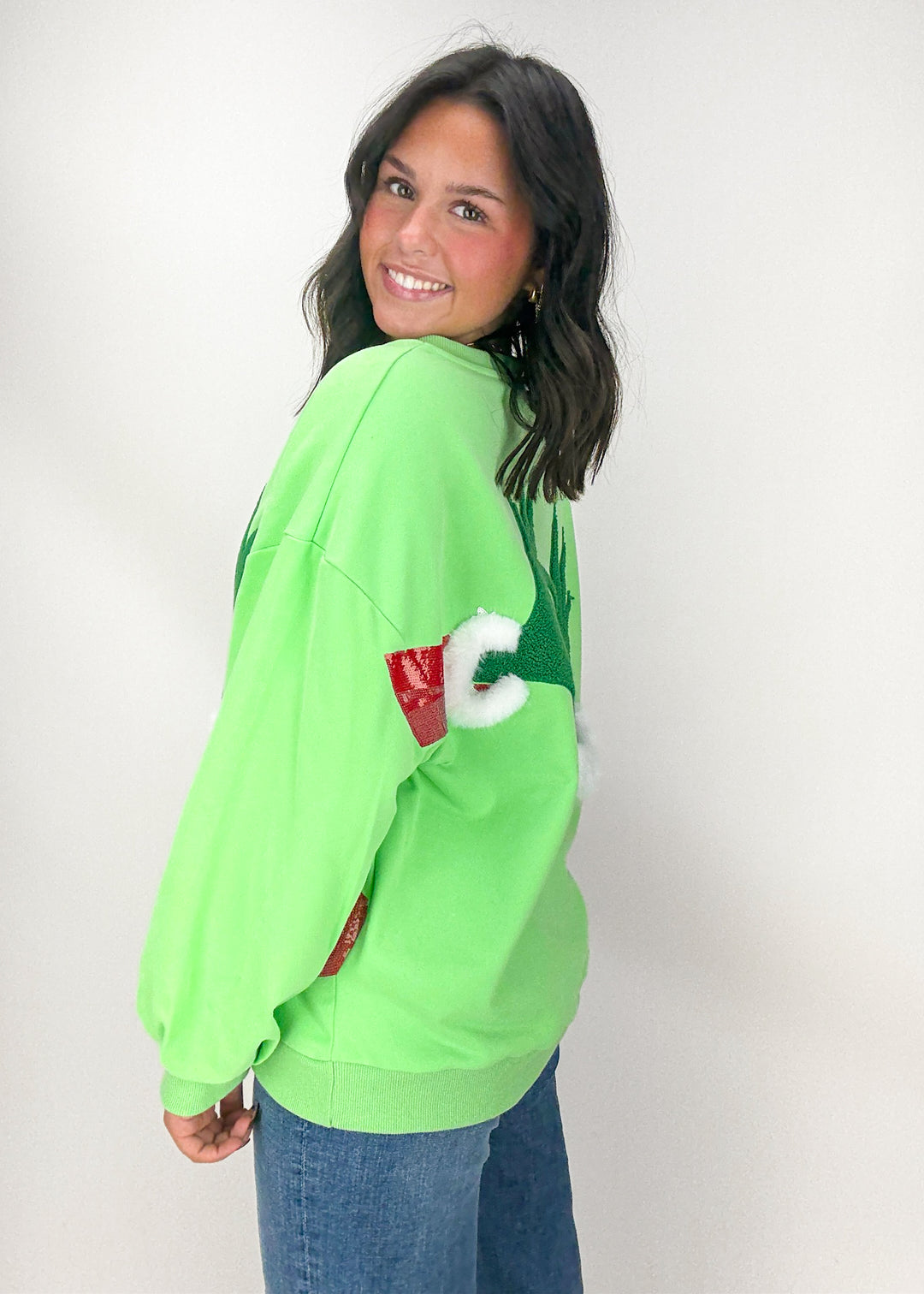 Queen of Sparkles Grinch Heart Sweatshirt