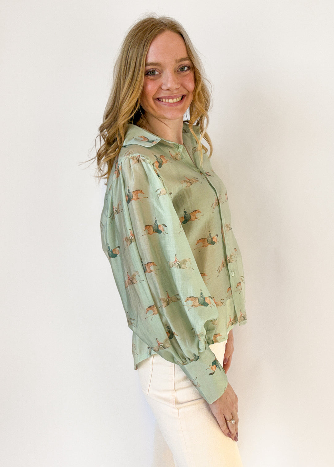 Astrid Tori Graphic Button Down