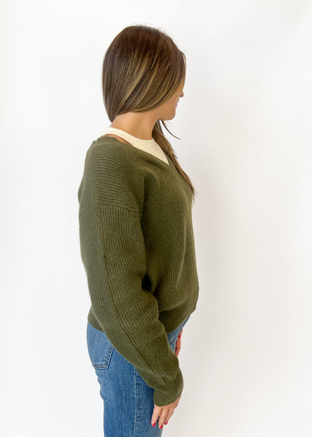Elan Hadley V-Neck Sweater