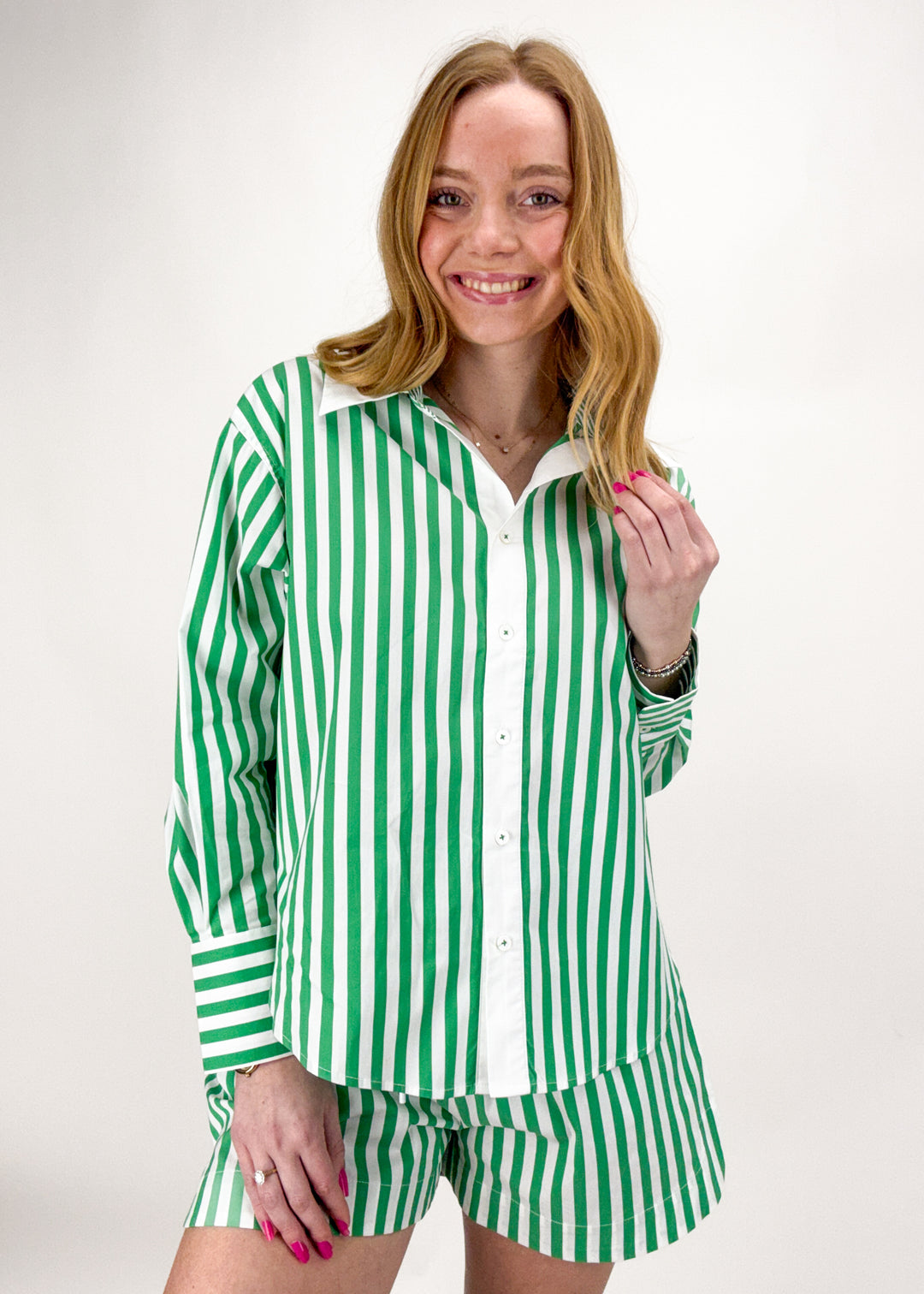Sally Stripe Poplin Button Down