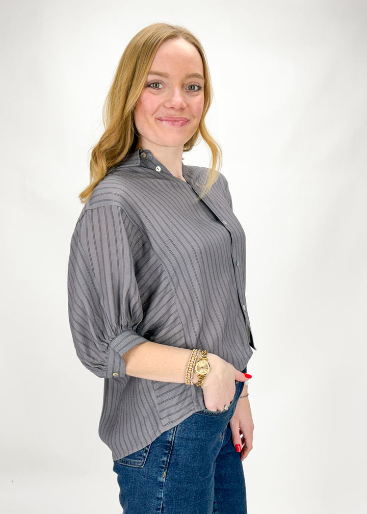 Bethany Striped Button Down