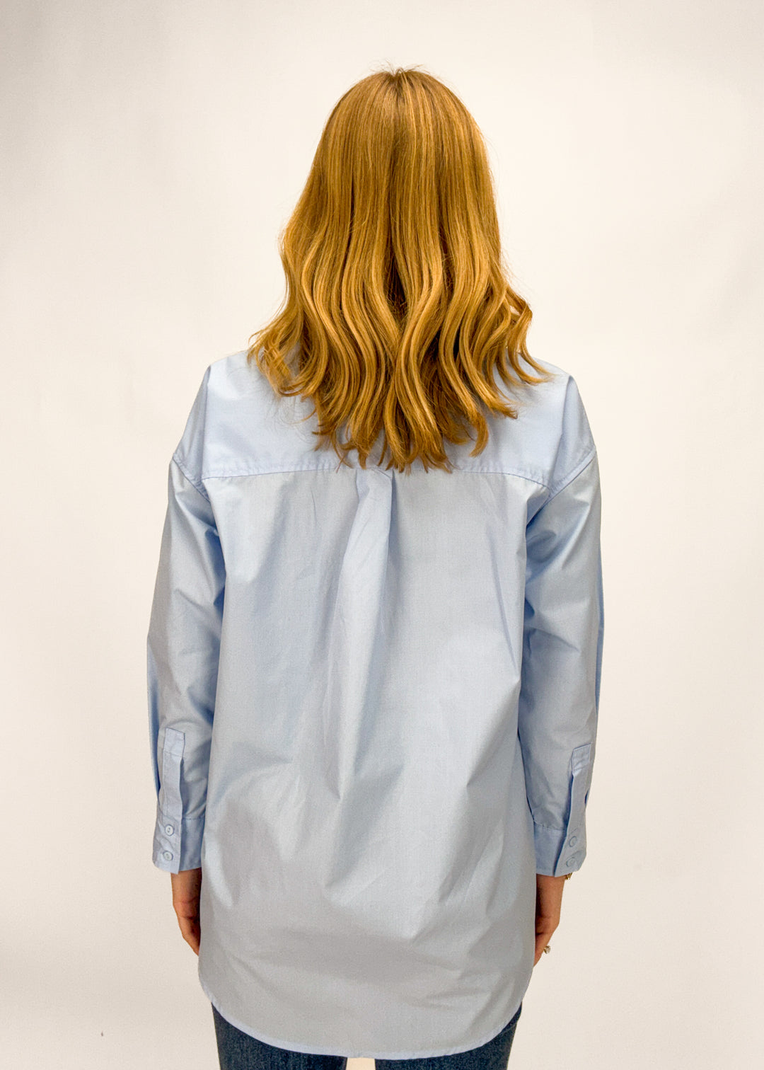 Willow Oversized Button Down - Light Blue