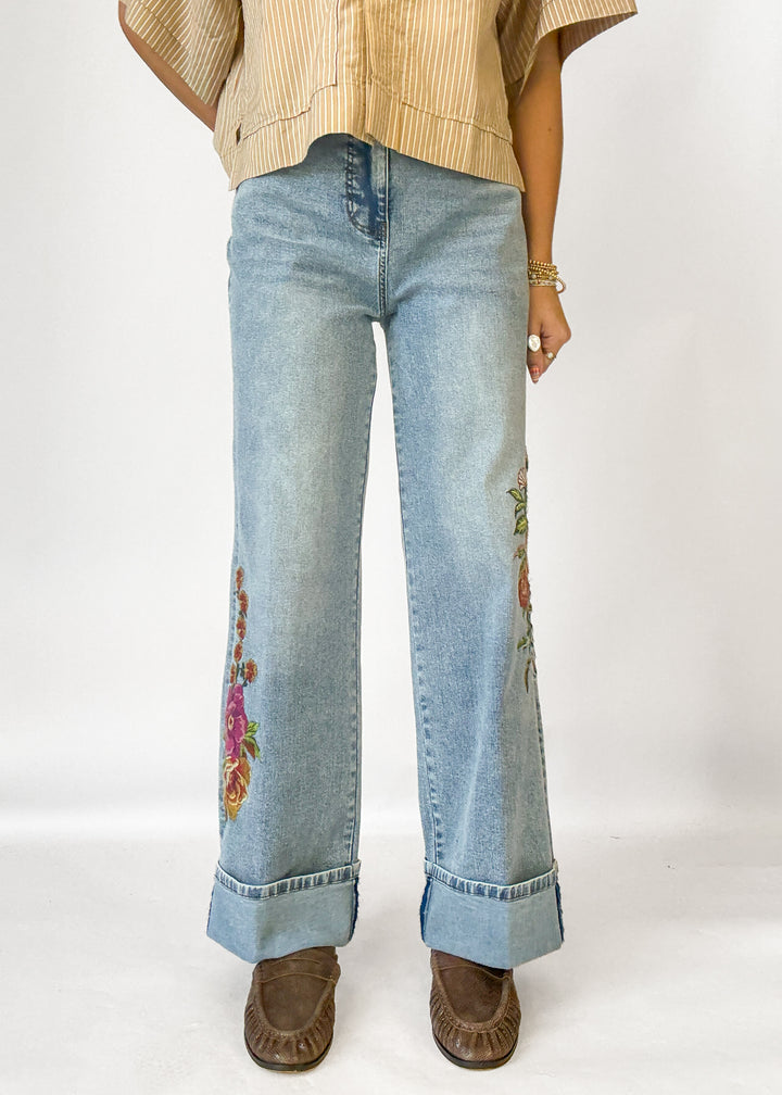 Miranda Floral Embroidered Jeans