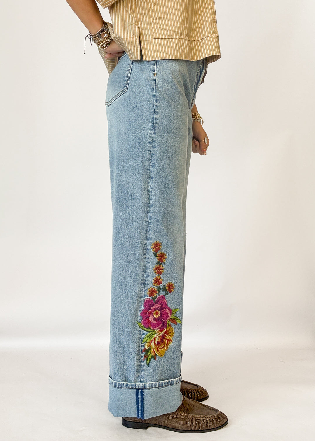 Miranda Floral Embroidered Jeans