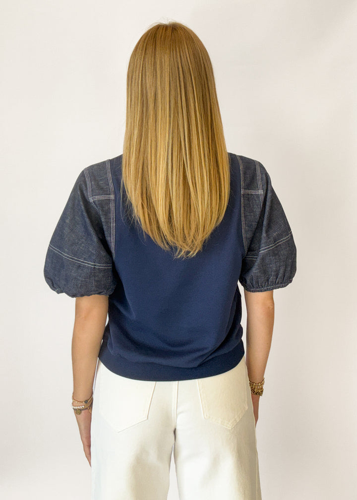 Judy Denim Sleeve Top