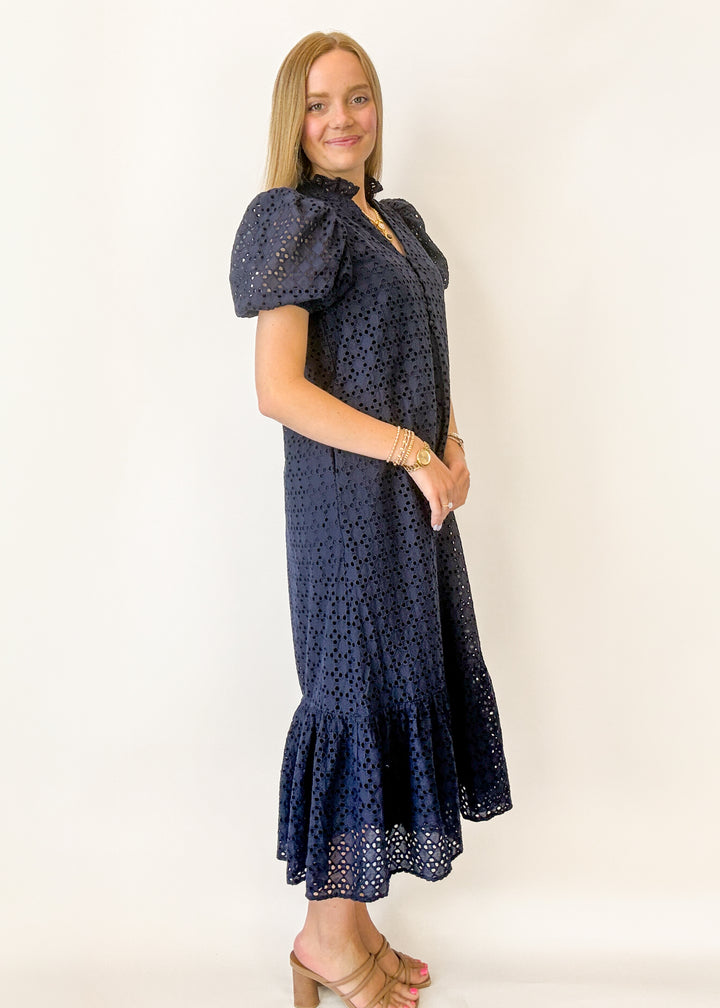 Janie Eyelet Midi Dress