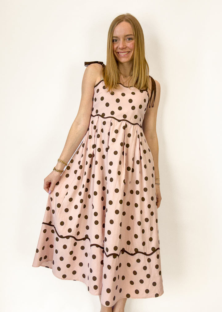 Layla Polka Dot Midi Dress