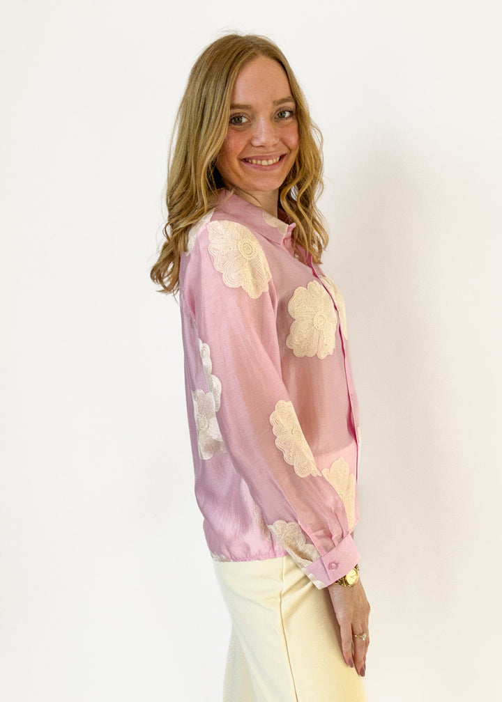 Astrid June Embroidered Button Down