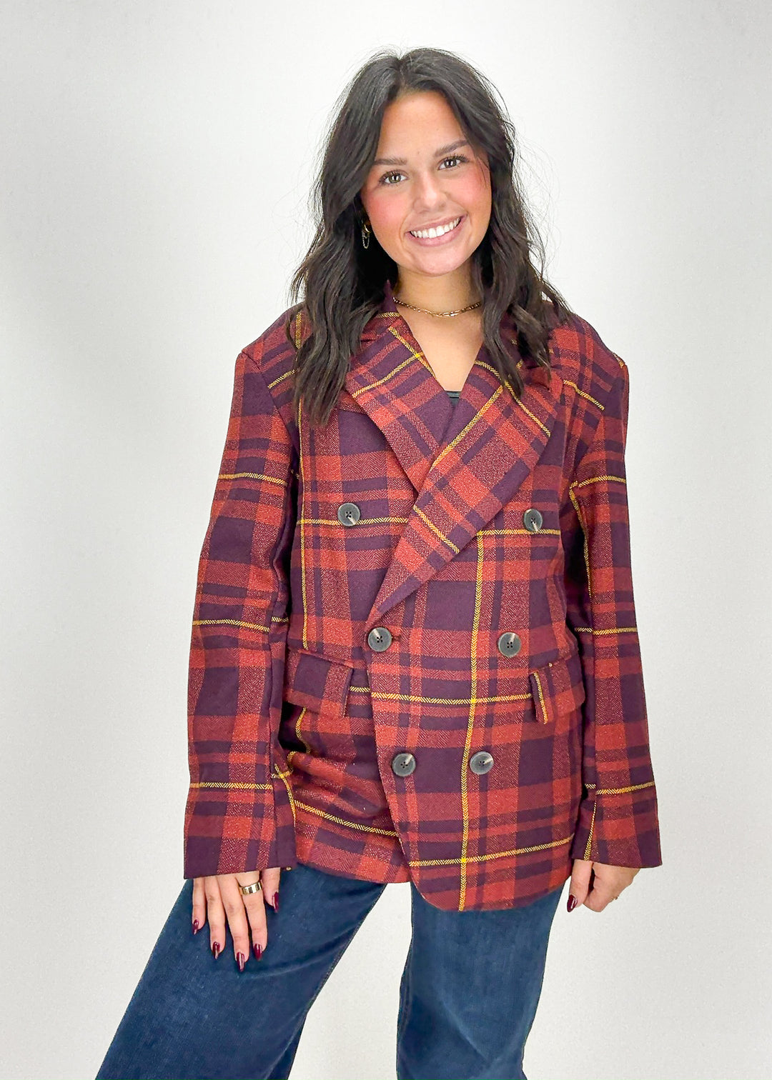 Free People Dean Double Breasted Blazer