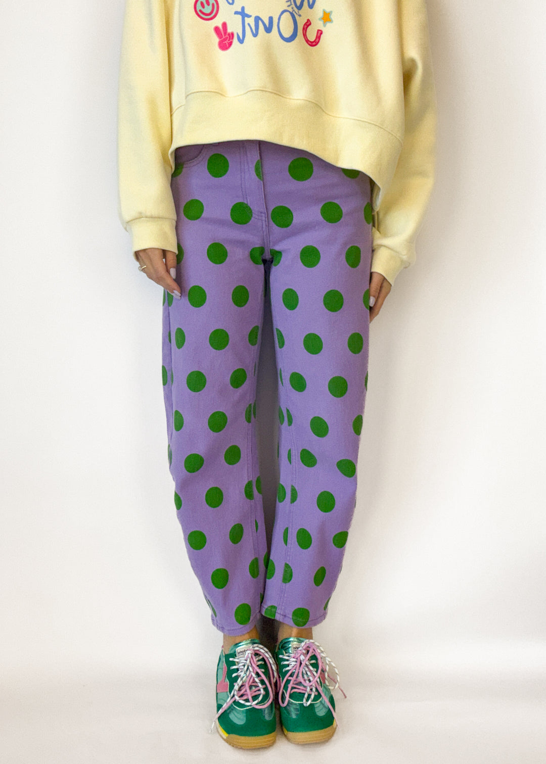 Joy Polka Dot Barrel Pants