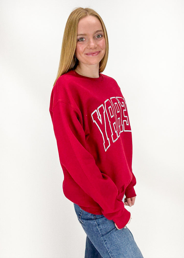 Cozy Merry Sweatshirt - Cardinal Red