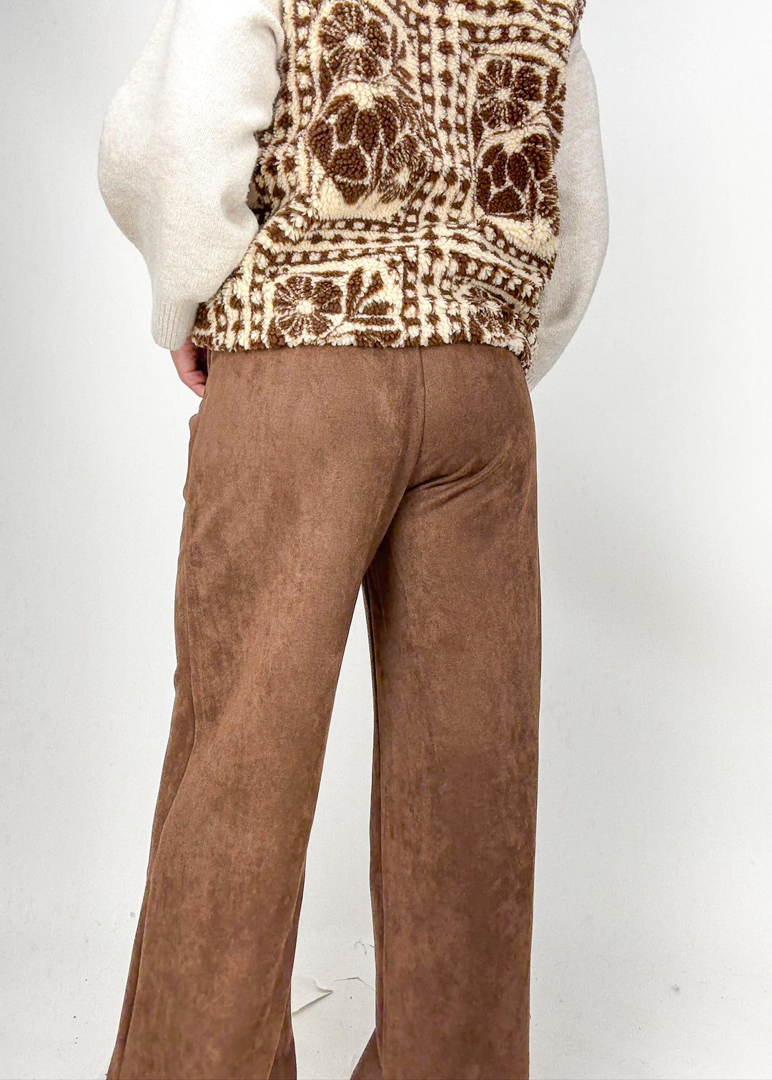 Samantha Suede Wide Leg Pants