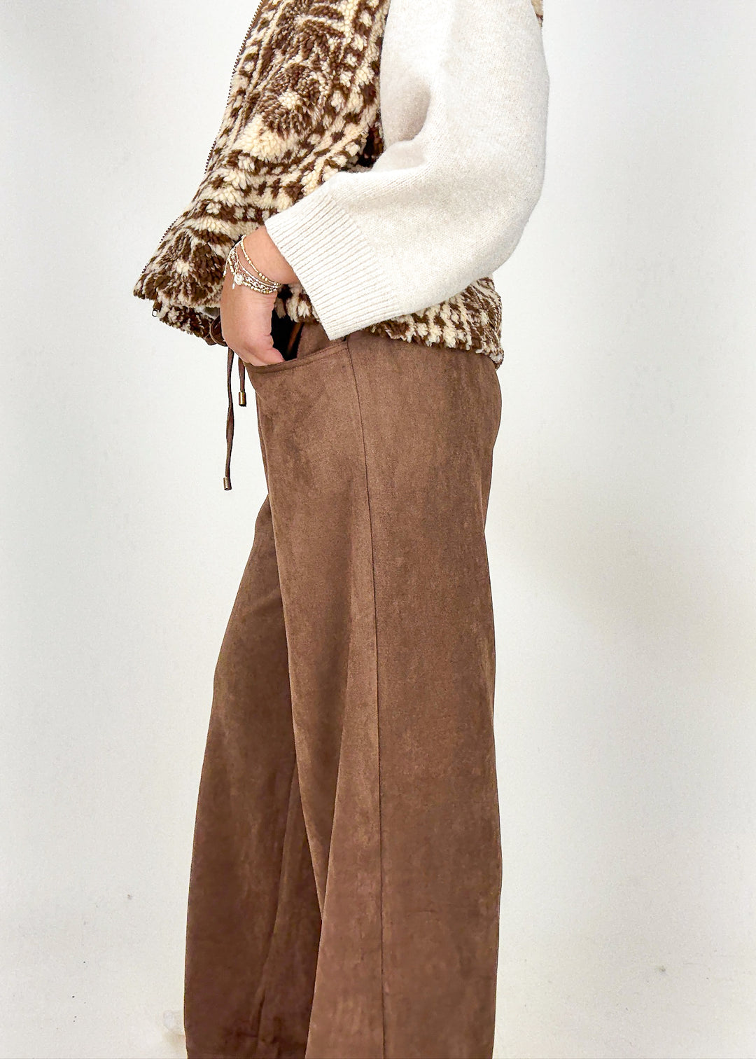 Samantha Suede Wide Leg Pants