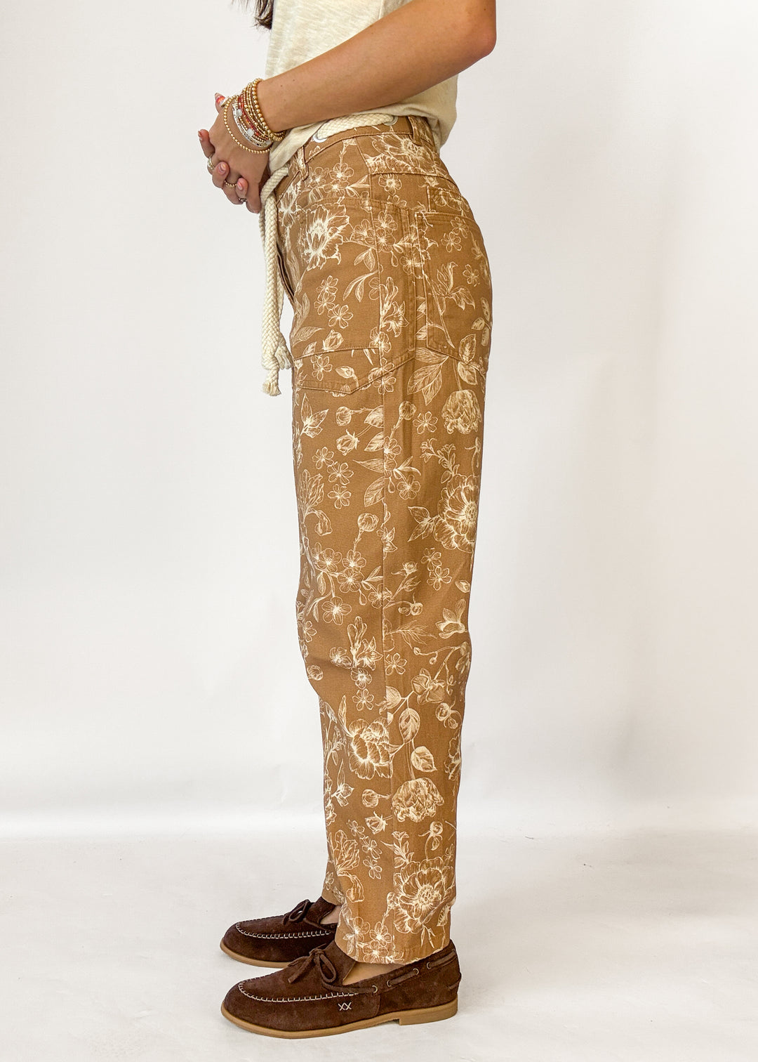 Gypsy Printed Barrel Jeans