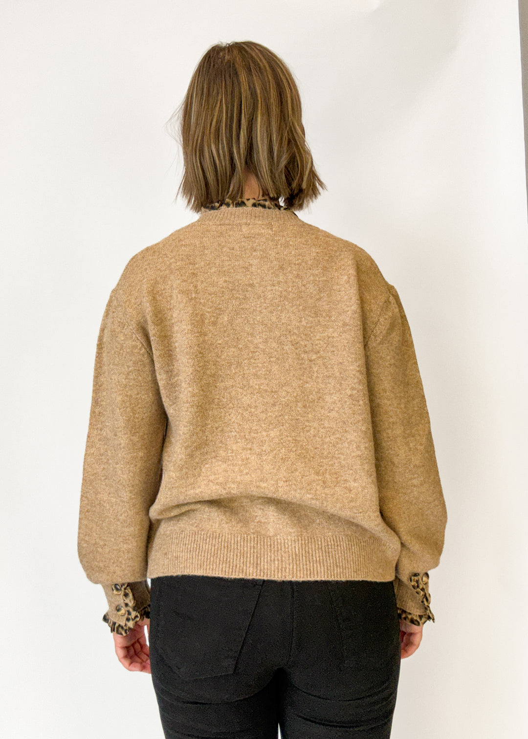 Wendy Ruffle Leopard Cardigan