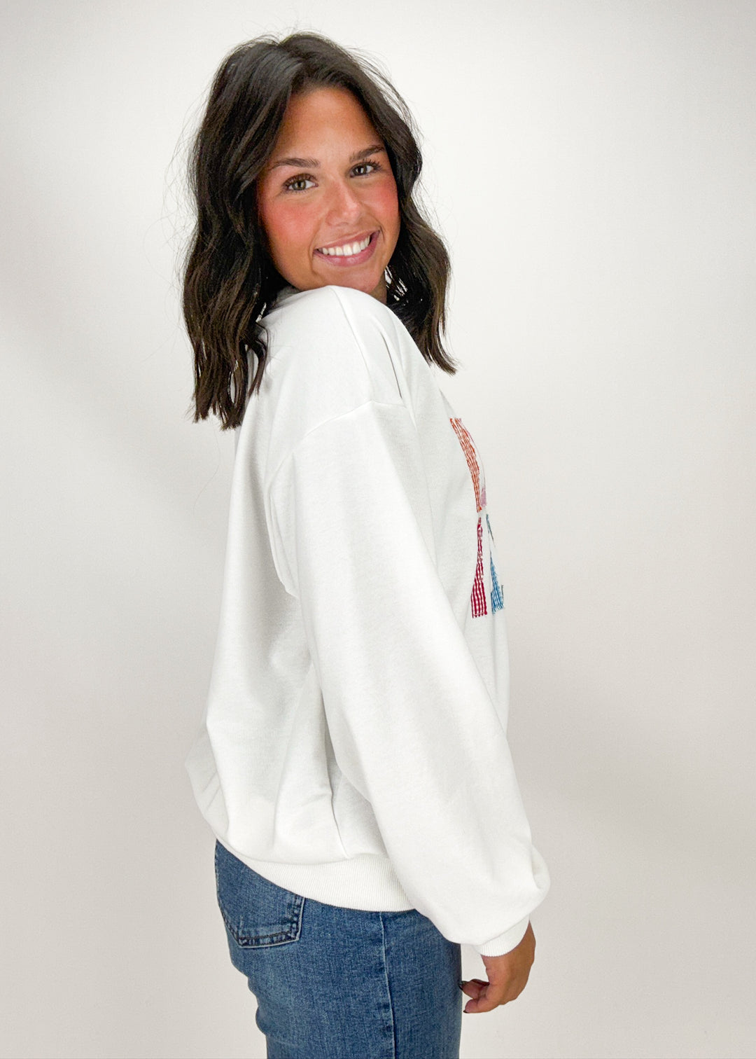 Holly Jolly Patchwork Sweatshirt