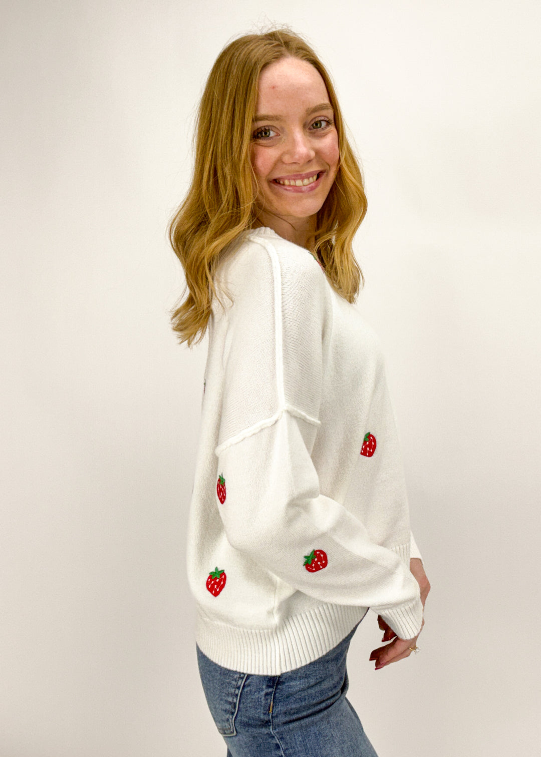 Sasha Strawberry Sweater