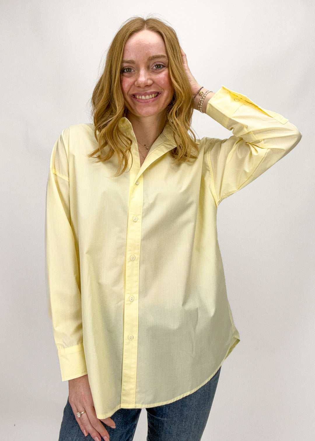 Willow Oversized Button Down - Butter