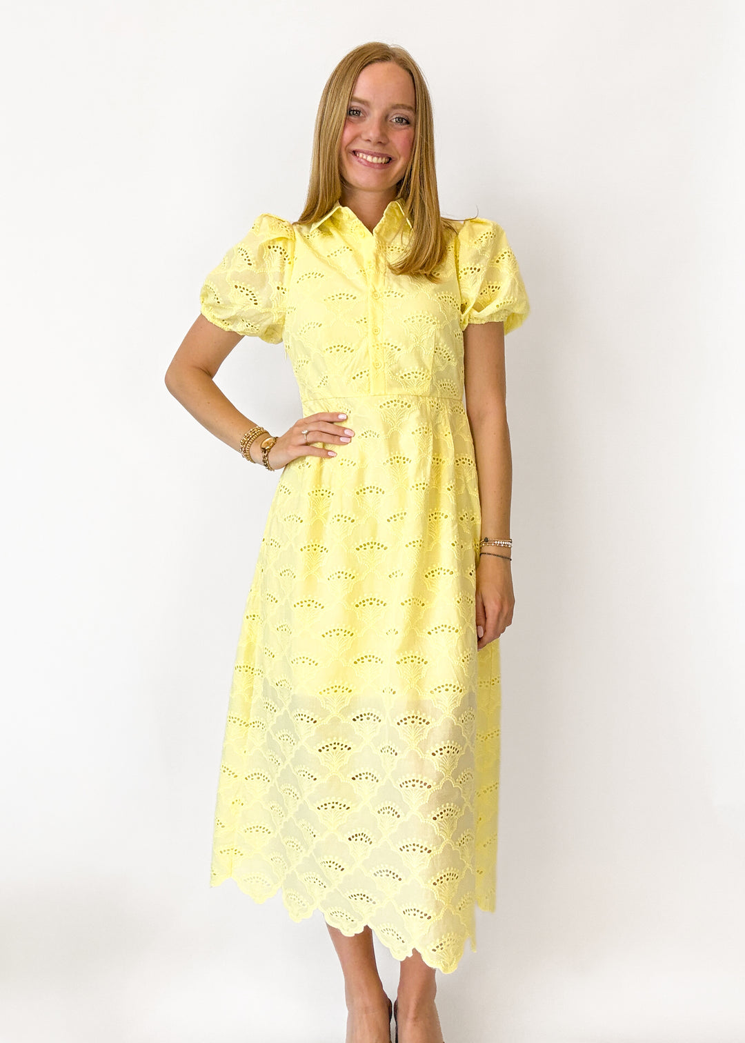 Andi Eyelet Midi Dress