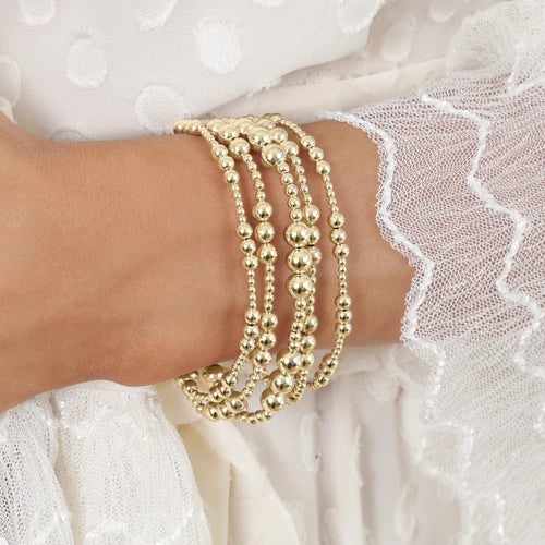 enewton Designs Classic Joy Pattern 4mm Bead Bracelet-Gold