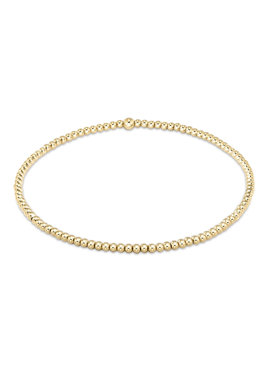 Classic Gold 2mm Bead Bracelet